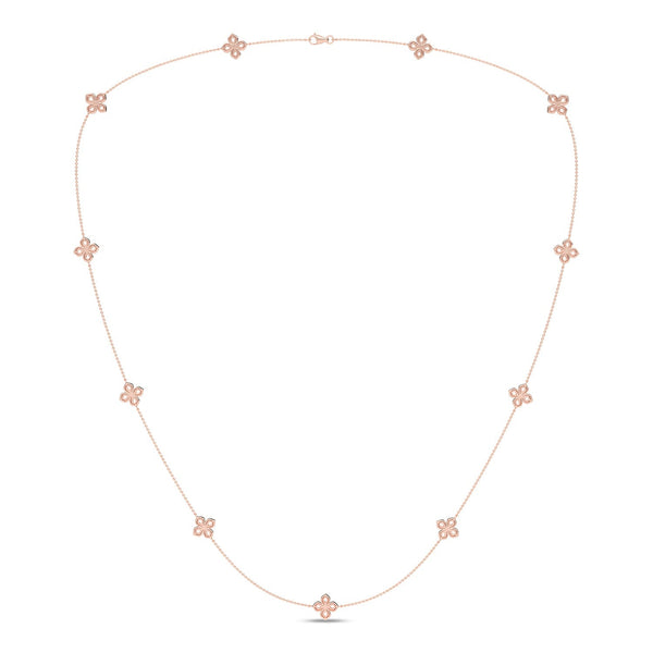 La Fleur Petite Diamond Silhouette Stationed Necklace_Product Angle_PCP Main Image