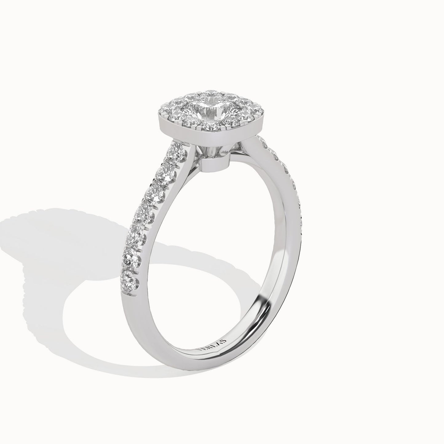 Signature Iconic Round-Princess Halo Ring_Product Angle_1 1/3Ct - 4