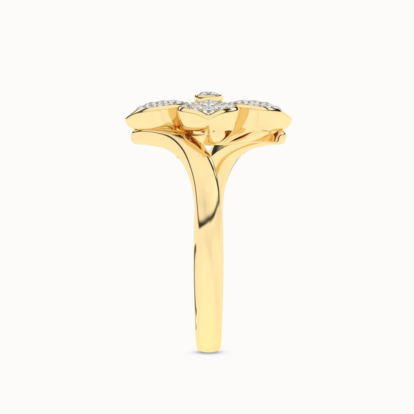 La Fleur Diamond Radiant Ring_Product Angle_1/4Ct - 4