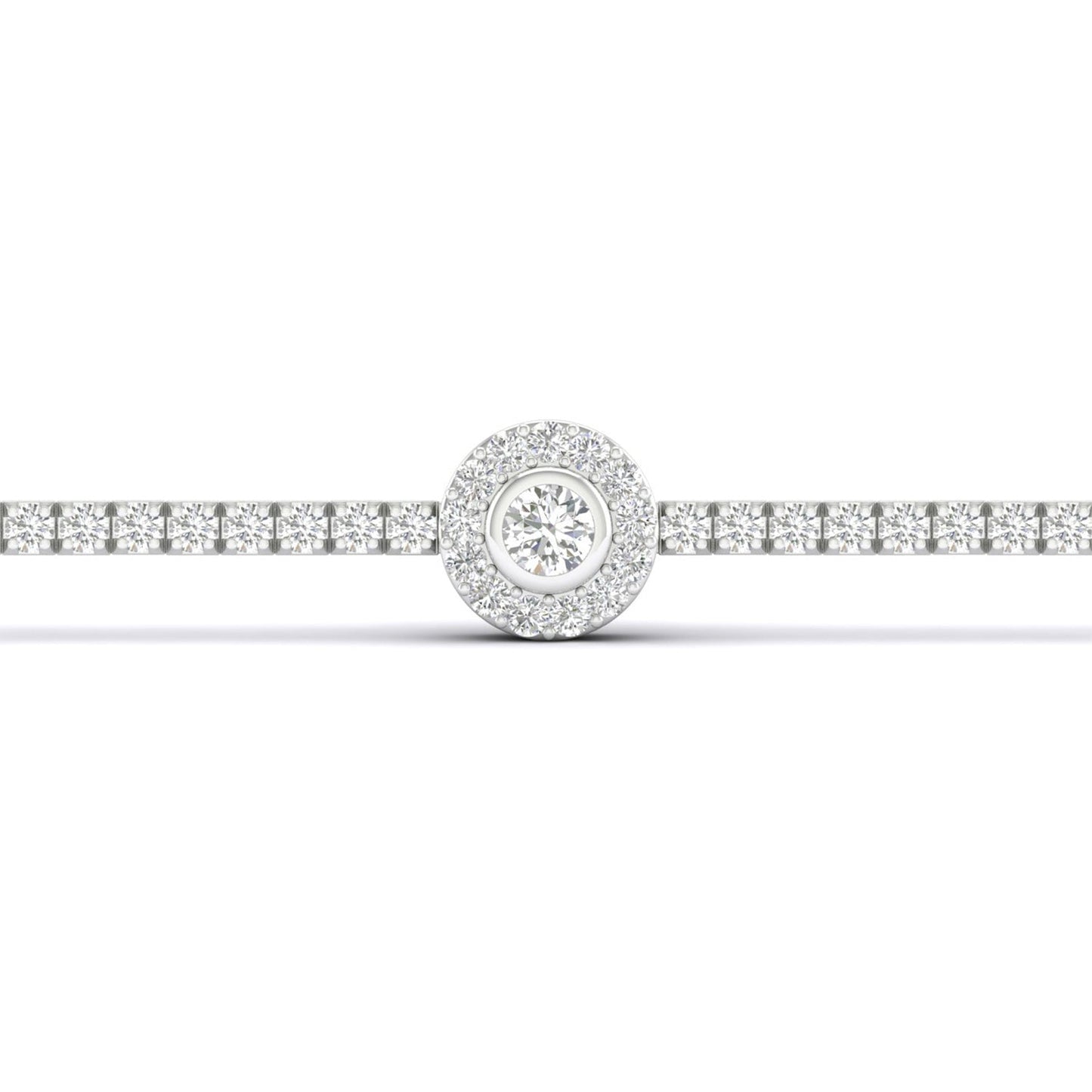 Signature Round Halo Bolo Bracelet_Product Angle_1 Ct. - 3