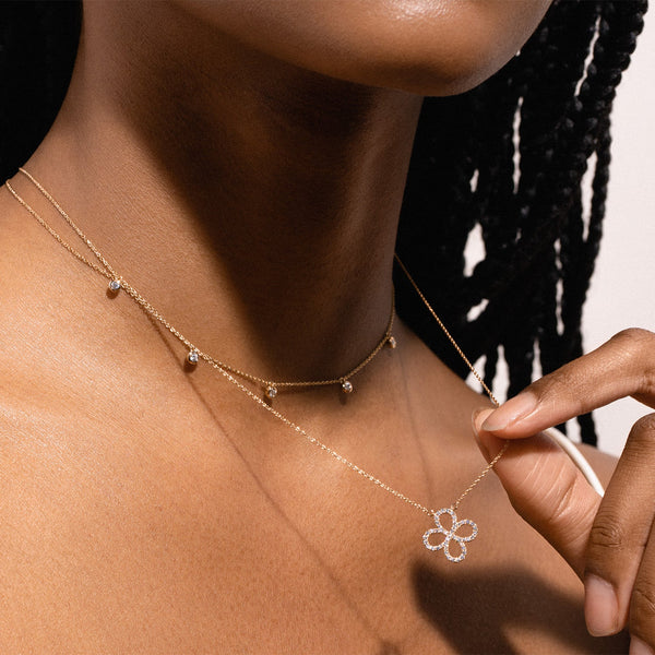 Infinity-Clover Silhouette Necklace_Product Angle_PCP Hover Image