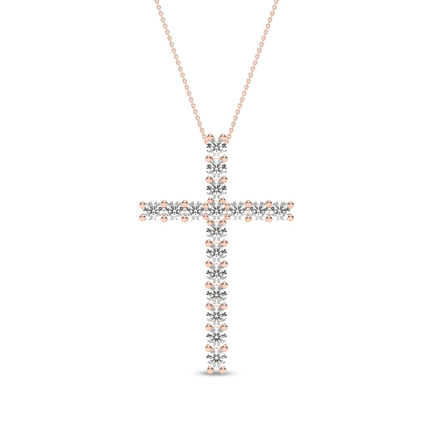 Atmos Signature Diamond Cross Necklace_Product Angle_1/2 Ct. - 1