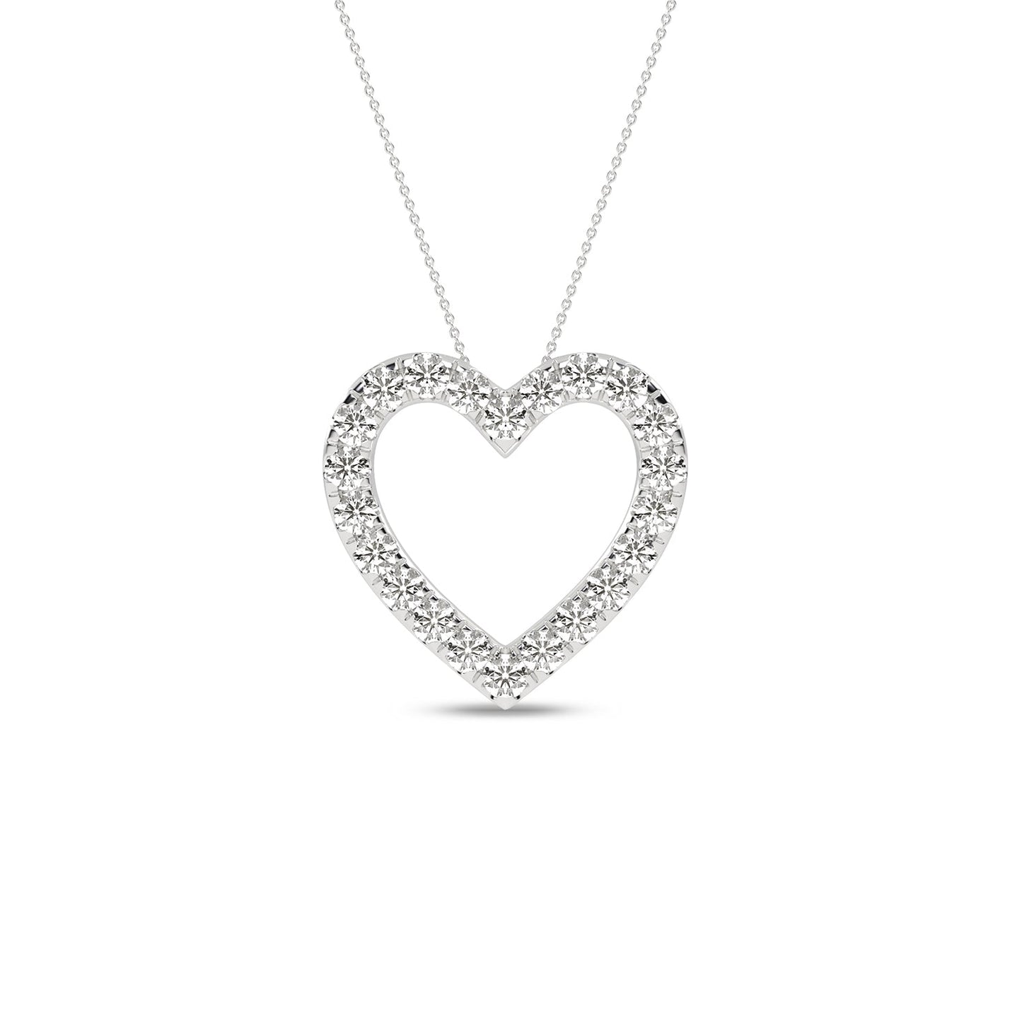 Atmos Heart Silhouette Necklace_Product Angle_1/2 Ct. - 1