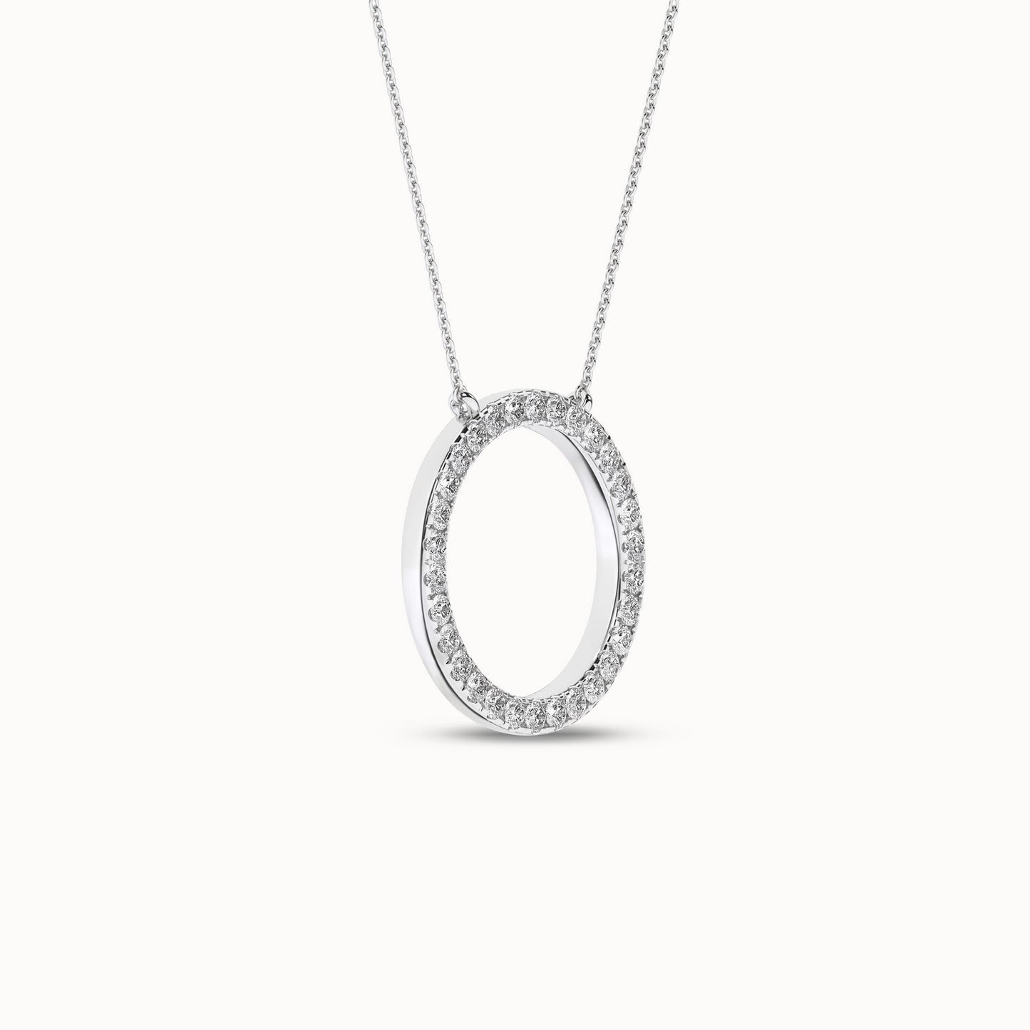 Circular Silhouette Necklace_Product Angle_1/3Ct. - 2