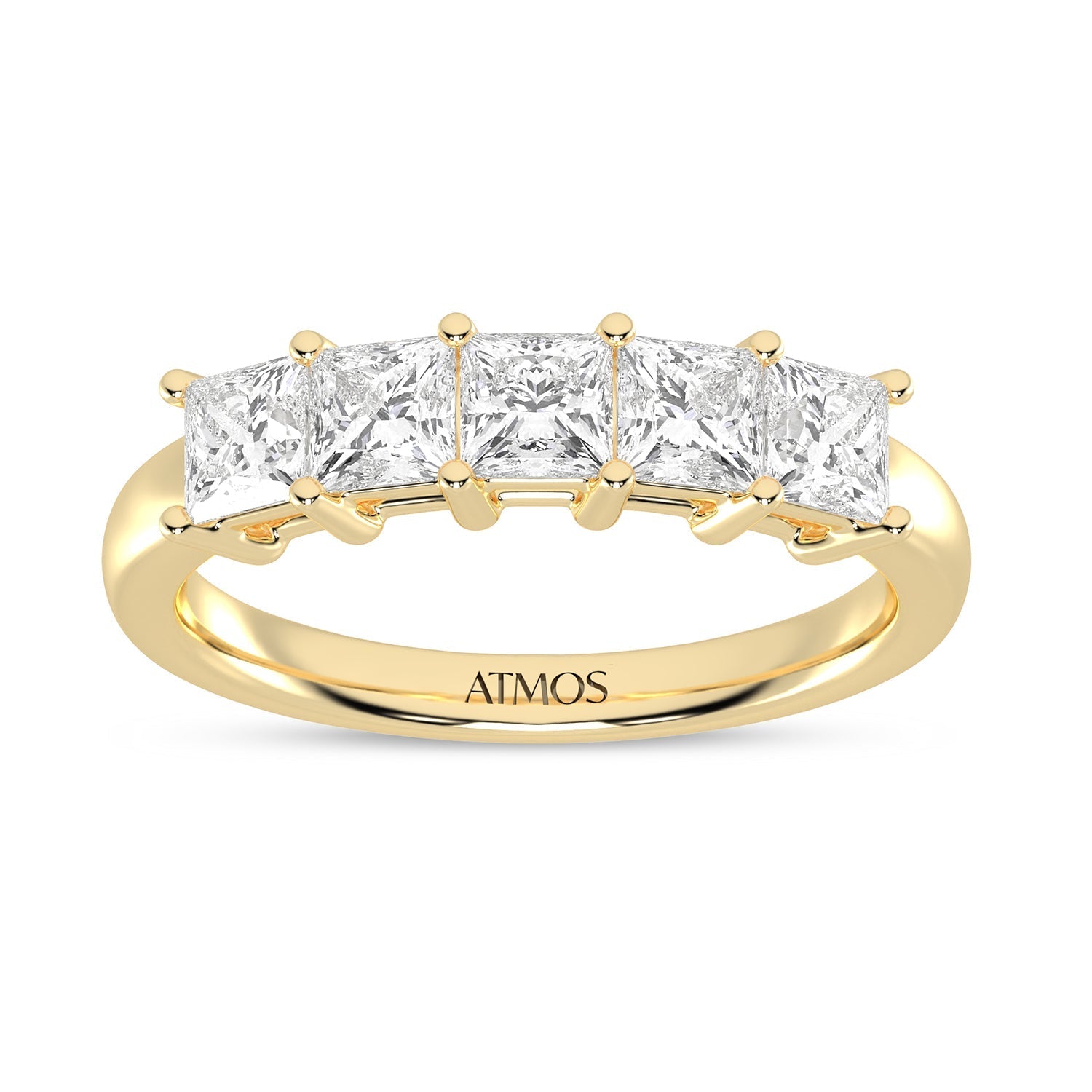 5-Stone Princess Atmos Ring_Product Angle_2 Ct. - 4