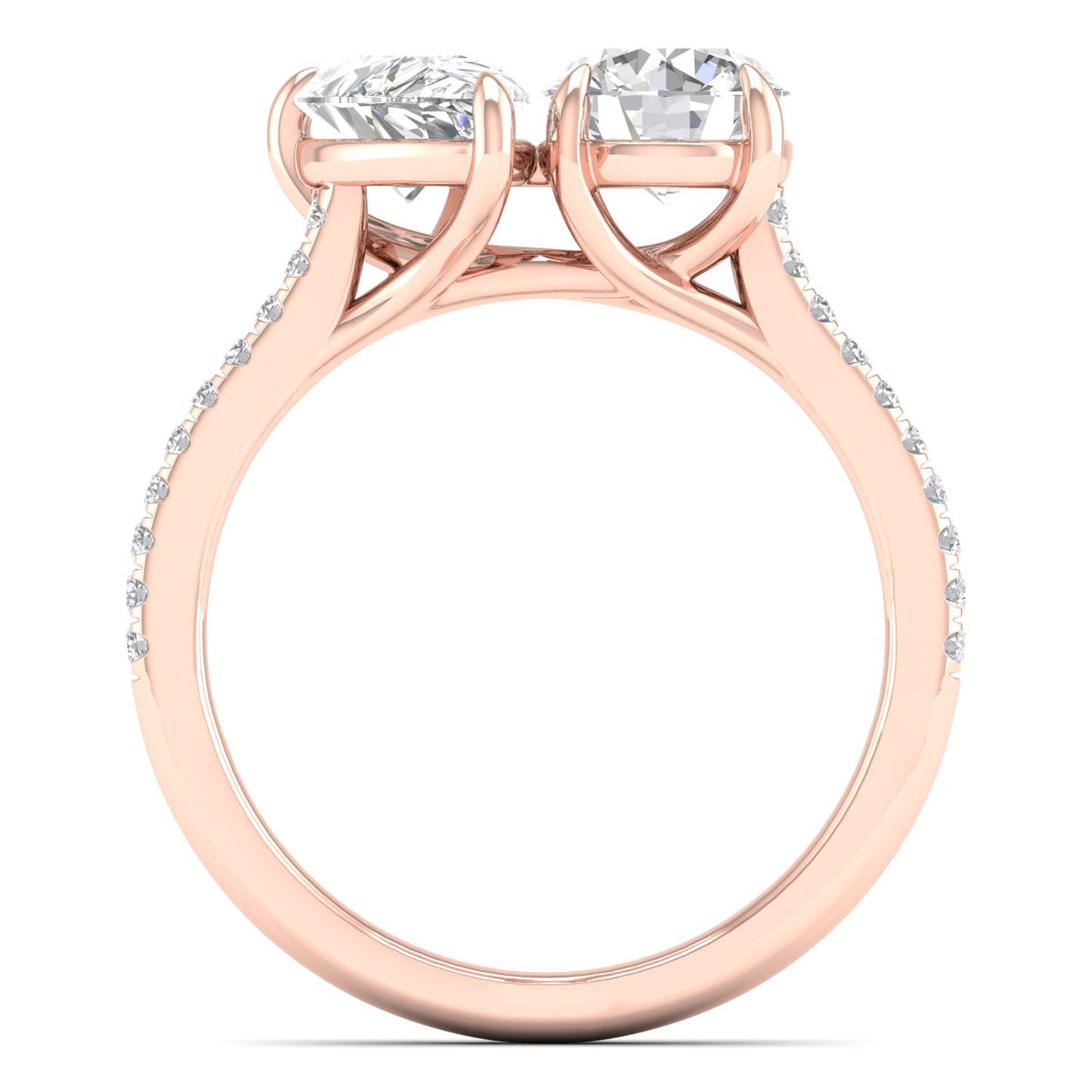 Atmos Pear Round Two Stone Diamond Ring_Product Angle_2 1/6 Ct. - 3