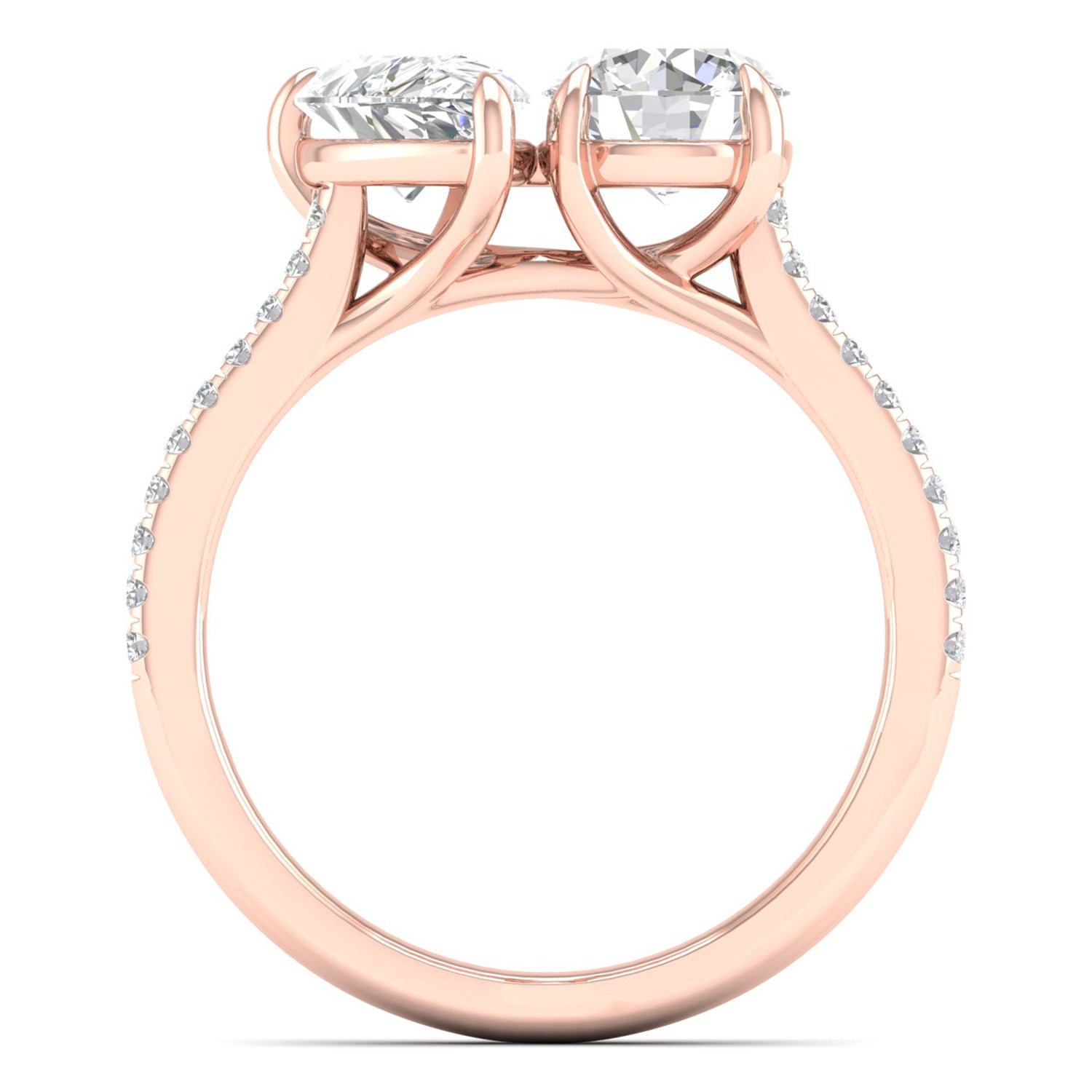 Atmos Pear Round Two Stone Diamond Ring_Product Angle_2 1/6 Ct. - 3