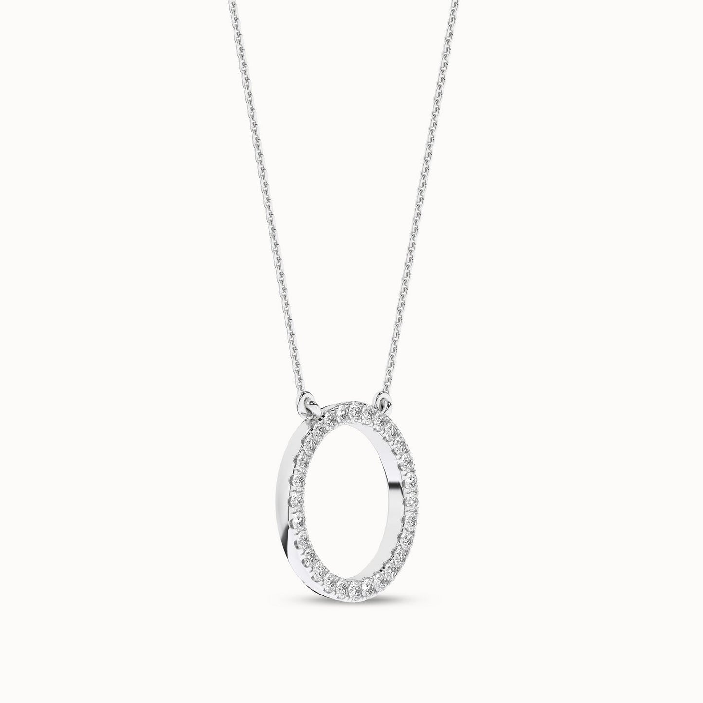 Circular Silhouette Necklace_Product Angle_1/4Ct. - 2
