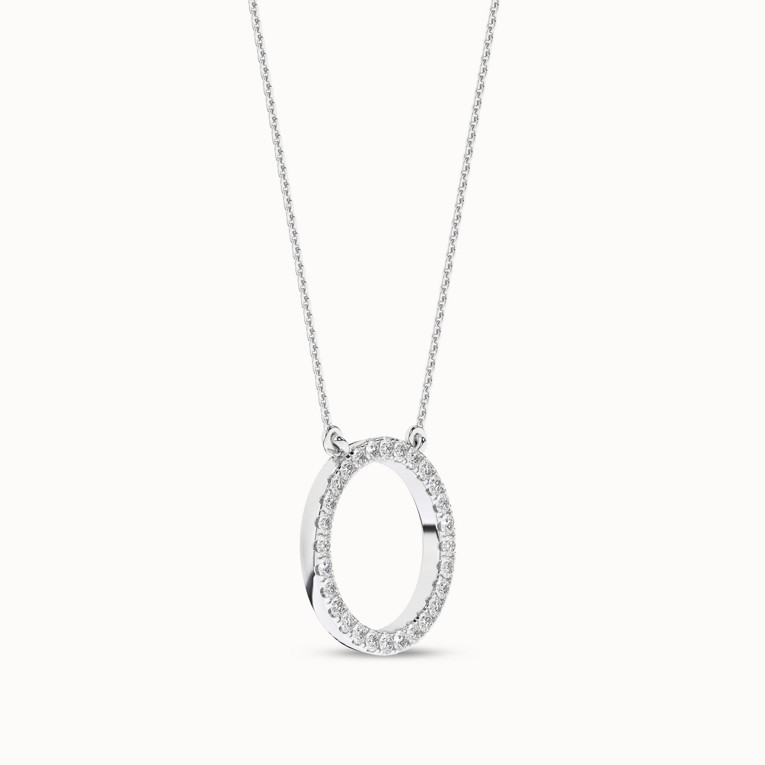 Circular Silhouette Necklace_Product Angle_1/4Ct. - 2