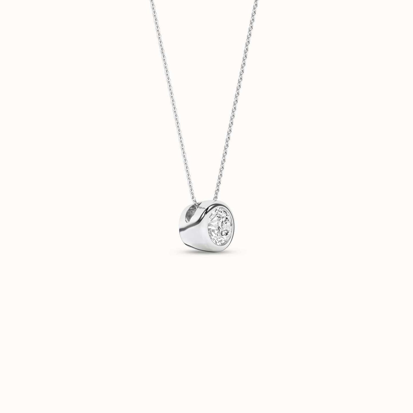 Encompassing Round Necklace_Product Angle_1/3Ct. - 2