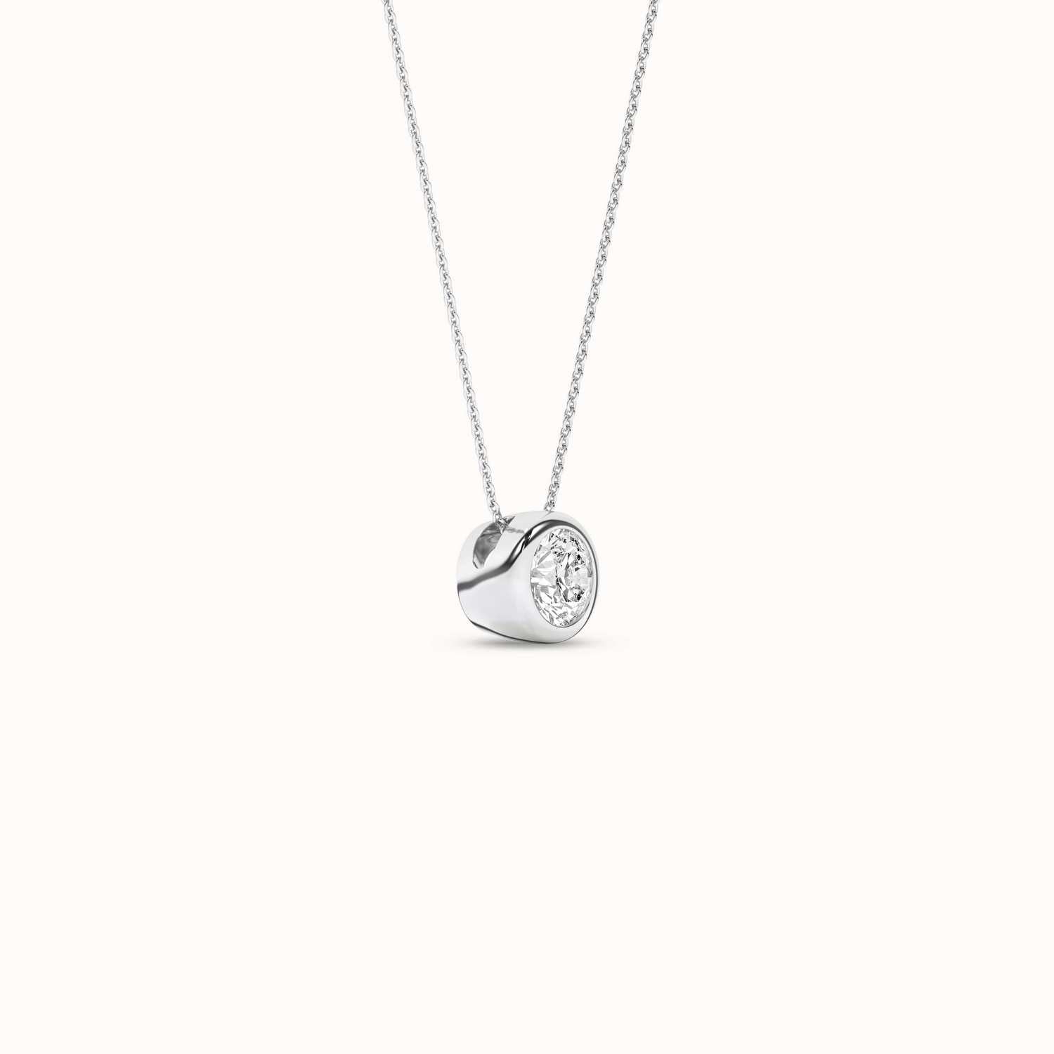 Encompassing Round Necklace_Product Angle_1/3Ct. - 2