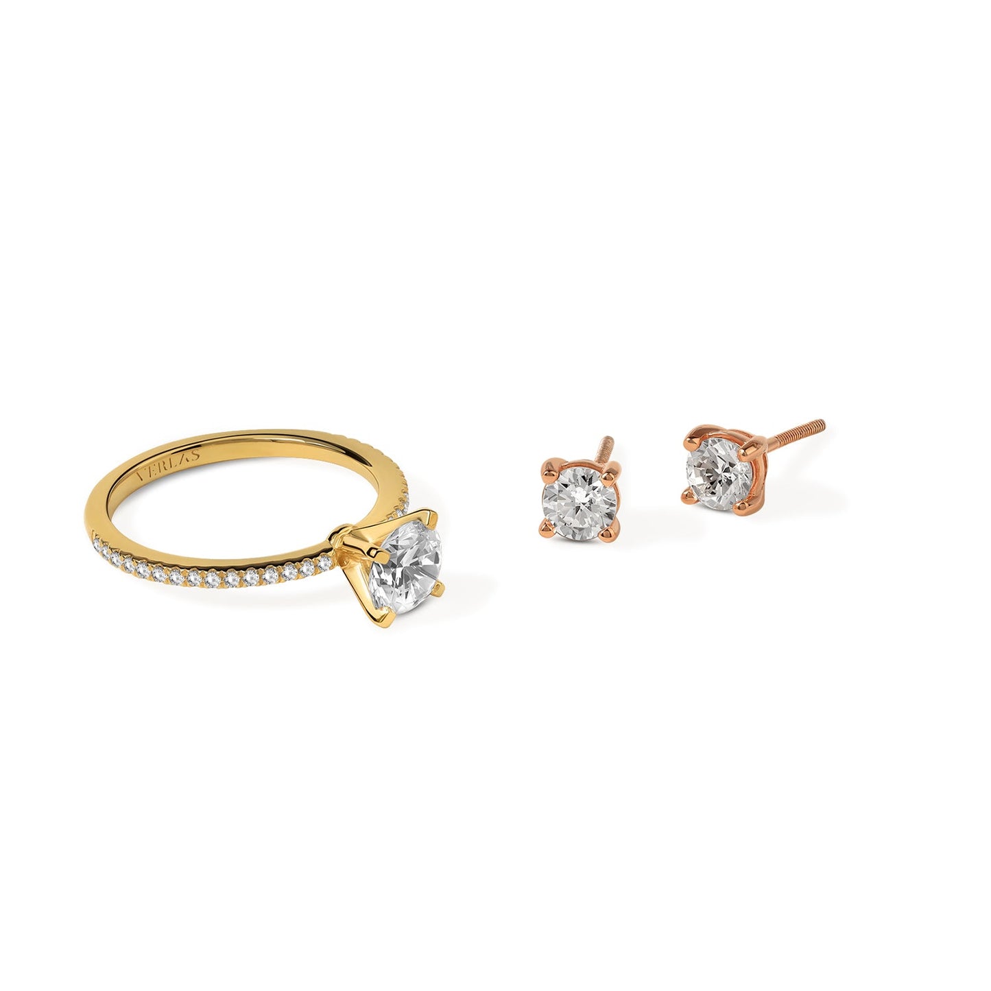 Atmos Solitaire Studs_Product angle _Creative Image
