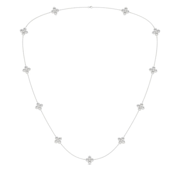 La Fleur Petite Diamond Contour Stationed Necklace_Product Angle_PCP Main Image