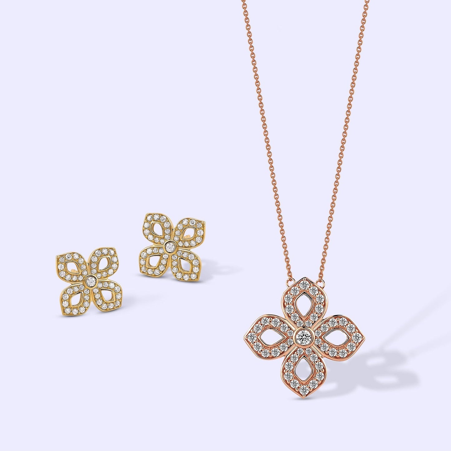 La Fleur Diamond Silhouette Necklace_Product Angle_Creative Image