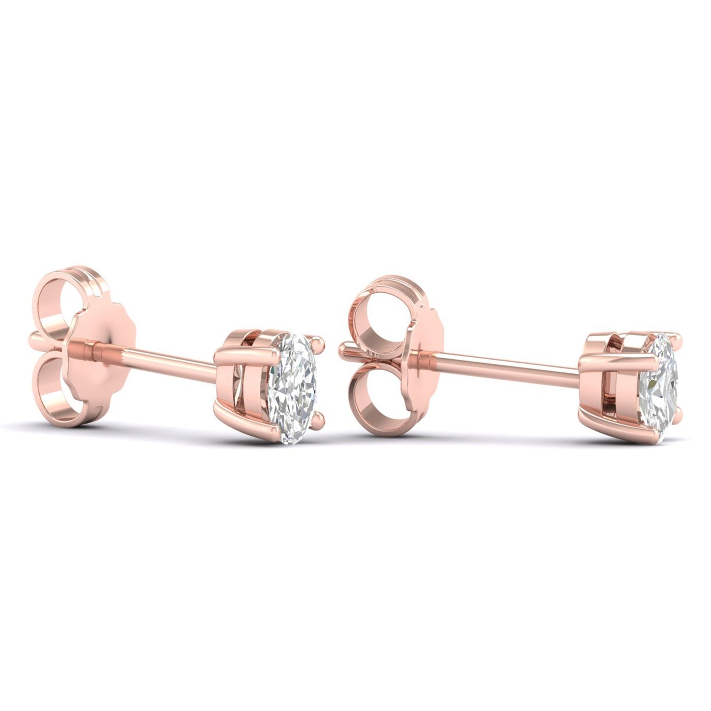 Ellipse Solitaire Studs_Product Angle_1/3 Ct. -  3