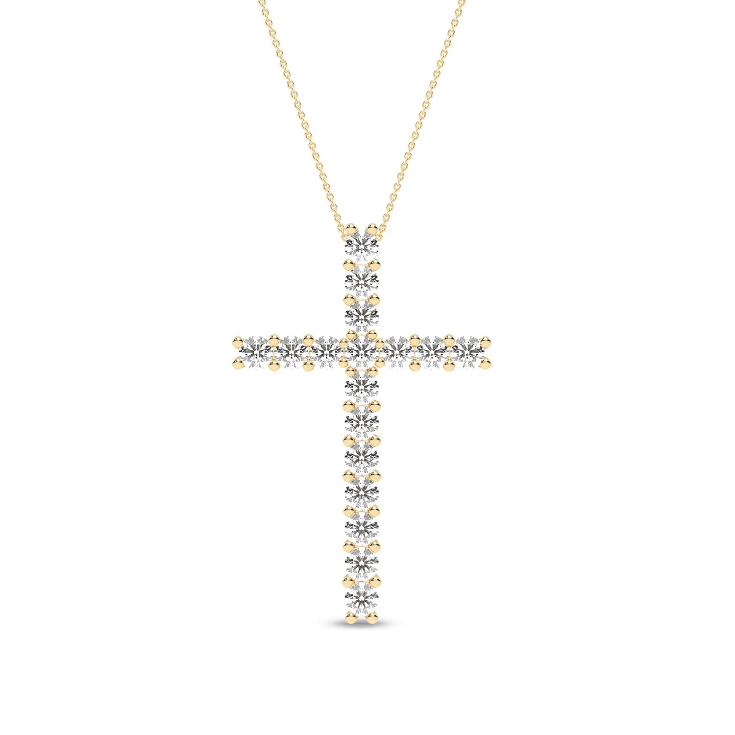 Atmos Signature Diamond Cross Necklace_Product Angle_1/2 Ct. - 1