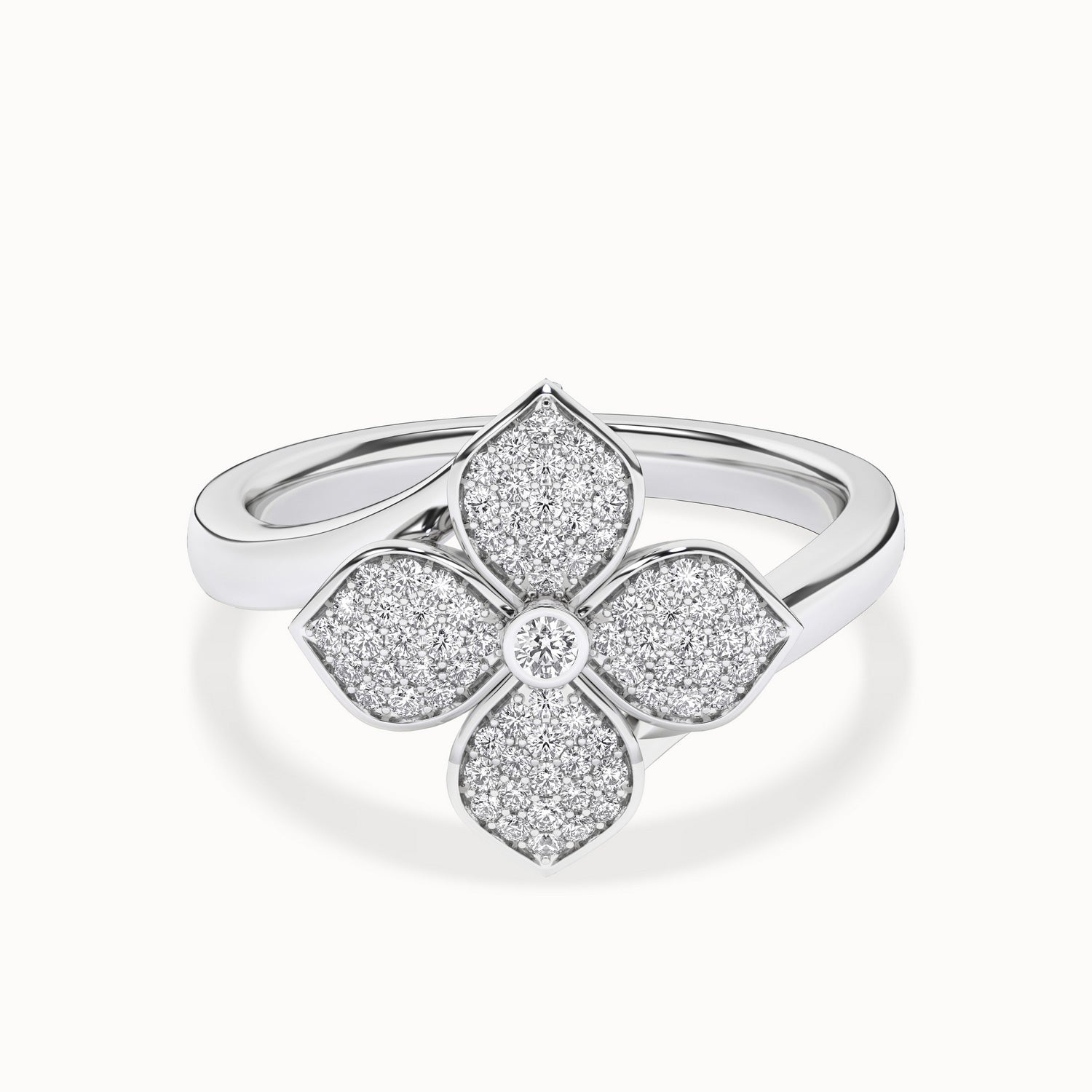 La Fleur Diamond Radiant Ring_Product Angle_1/4Ct - 1