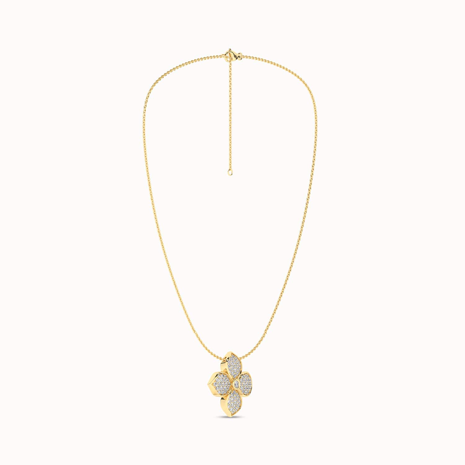 La Fleur Diamond Radiant Necklace_Product Angle_5/8Ct. - 2