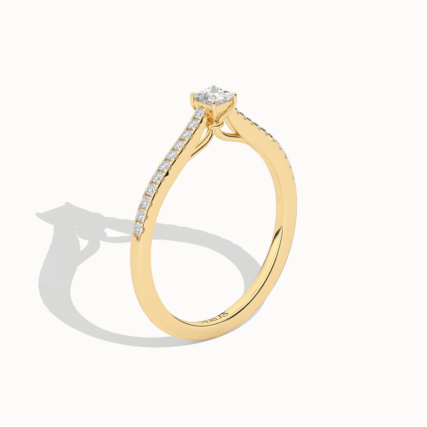 Signature Princess Ring_Product Angle_1/4Ct - 2