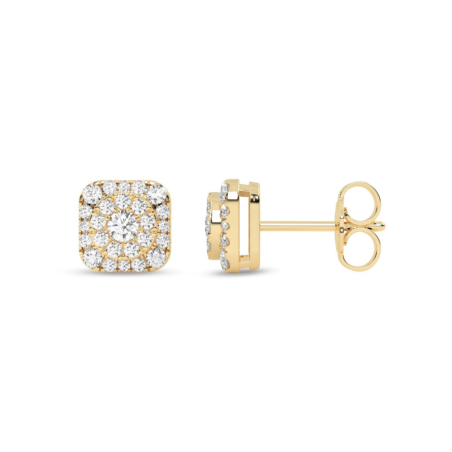 Round-Cushion Halo Studs_Product Angle_1/2 Ct. - 1 