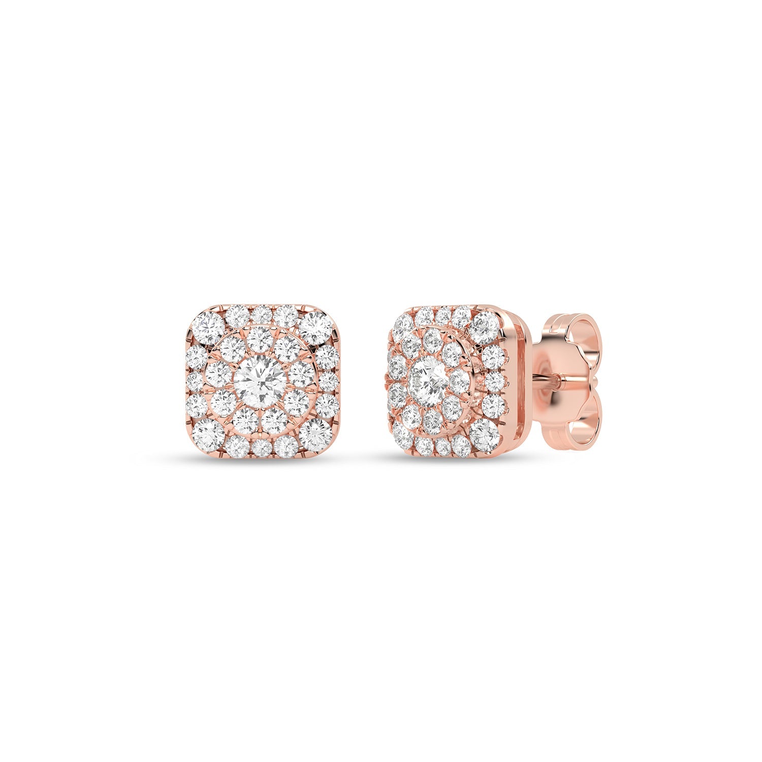 Round-Cushion Halo Studs_Product Angle_1/2 Ct. - 2 