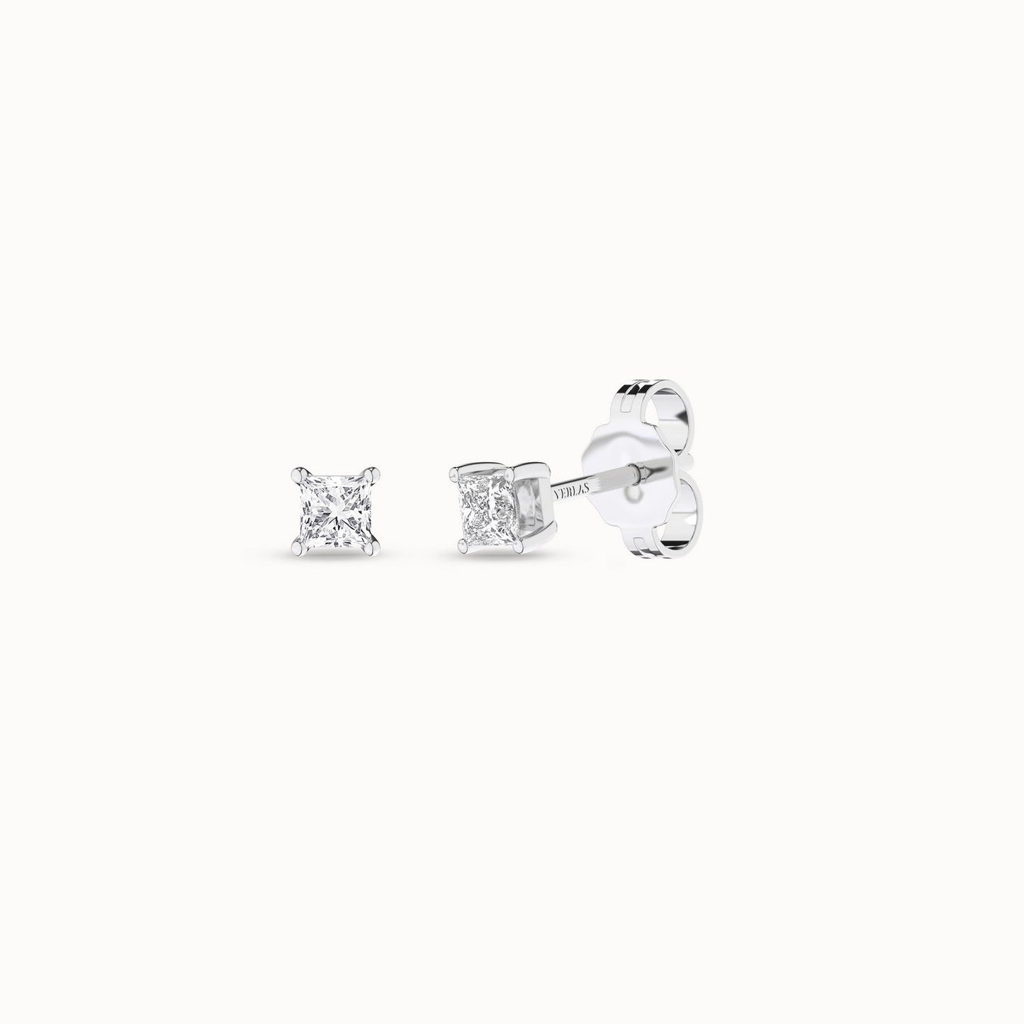 Princess Solitaire Studs_Product Angle_1/4Ct. - 2