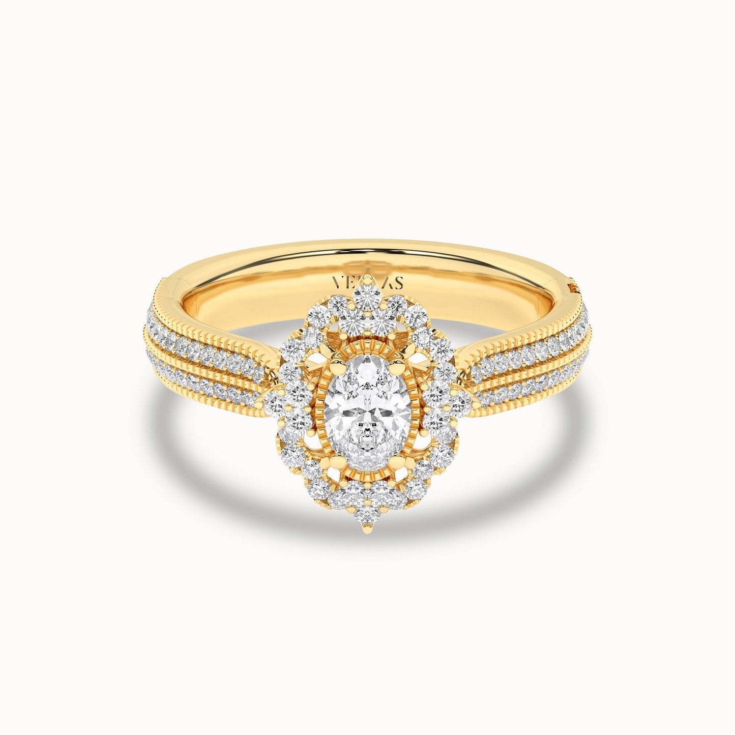 Ornate Ellipse Ring_Product Angle_5/8Ct - 1