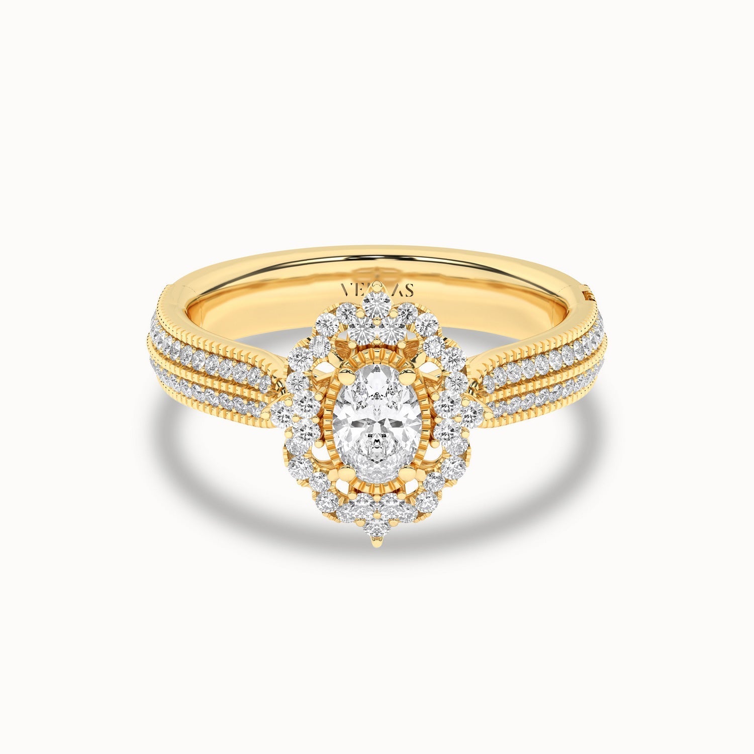 Ornate Ellipse Ring_Product Angle_5/8Ct - 1