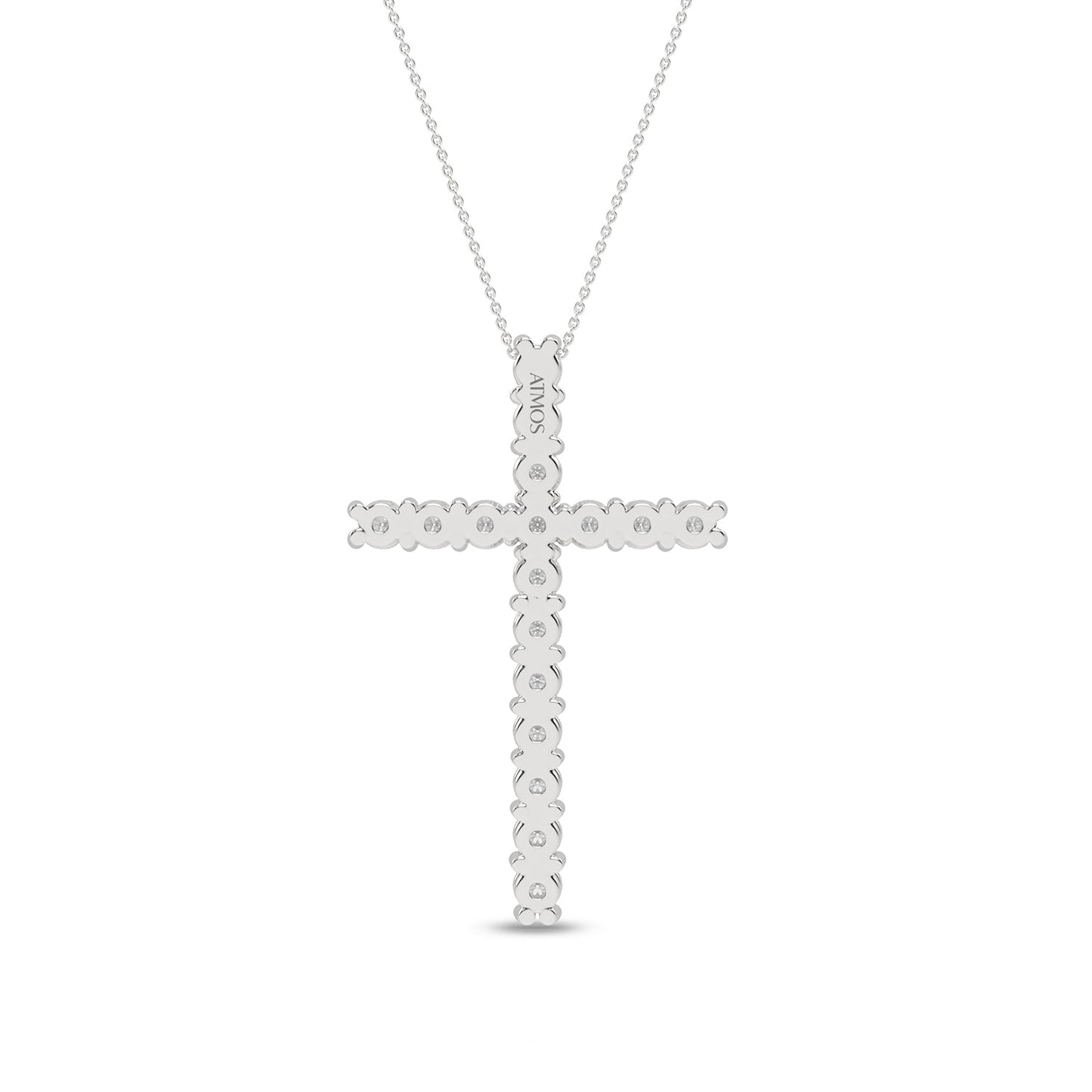 Atmos Signature Diamond Cross Necklace_Product Angle_1/2 Ct. - 3