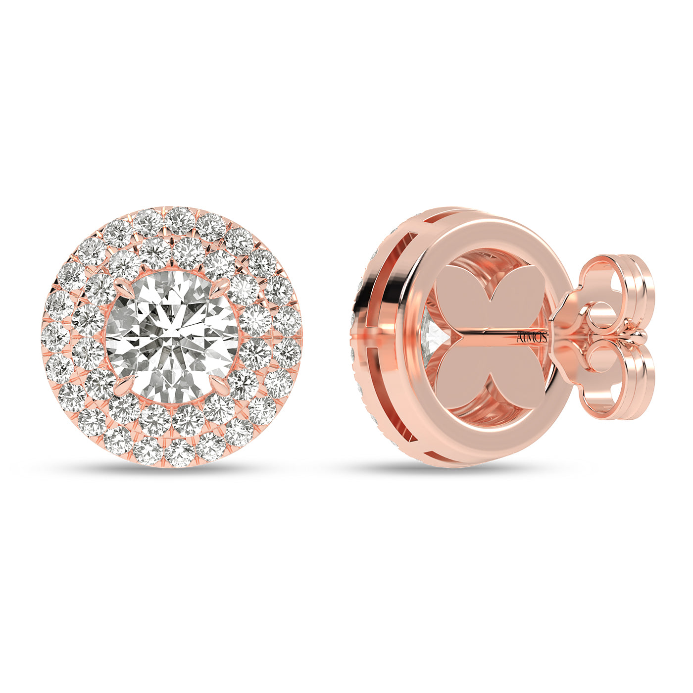 Quaint Double Halo Atmos Round Studs_Product angle _2 - 3