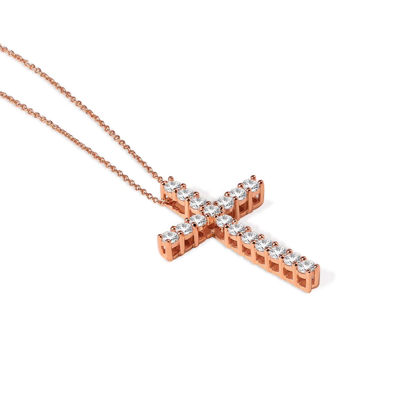 Atmos Signature Diamond Cross Necklace_Product Angle_Creative Image