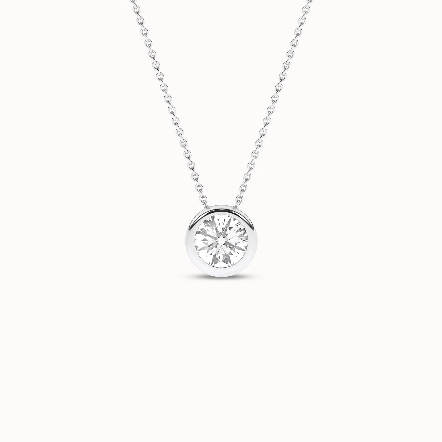Encompassing Round Necklace_Product Angle_1/4Ct. - 1