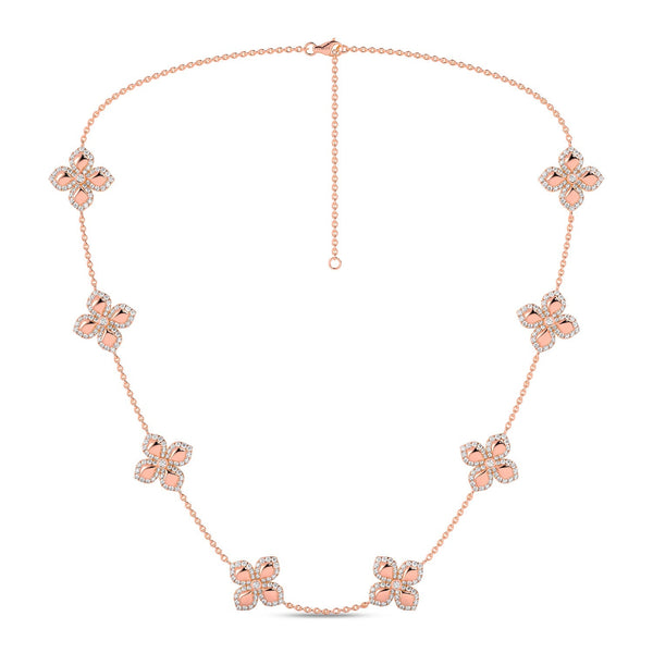 La Fleur Diamond Contour Stationed Necklace_Product Angle_PCP Hover Image