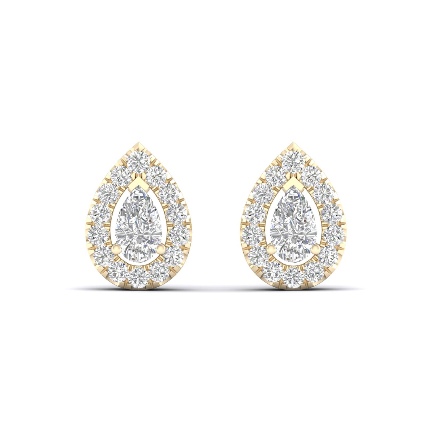 Dewdrop Halo Studs_Product Angle_1/2 Ct. - 1 