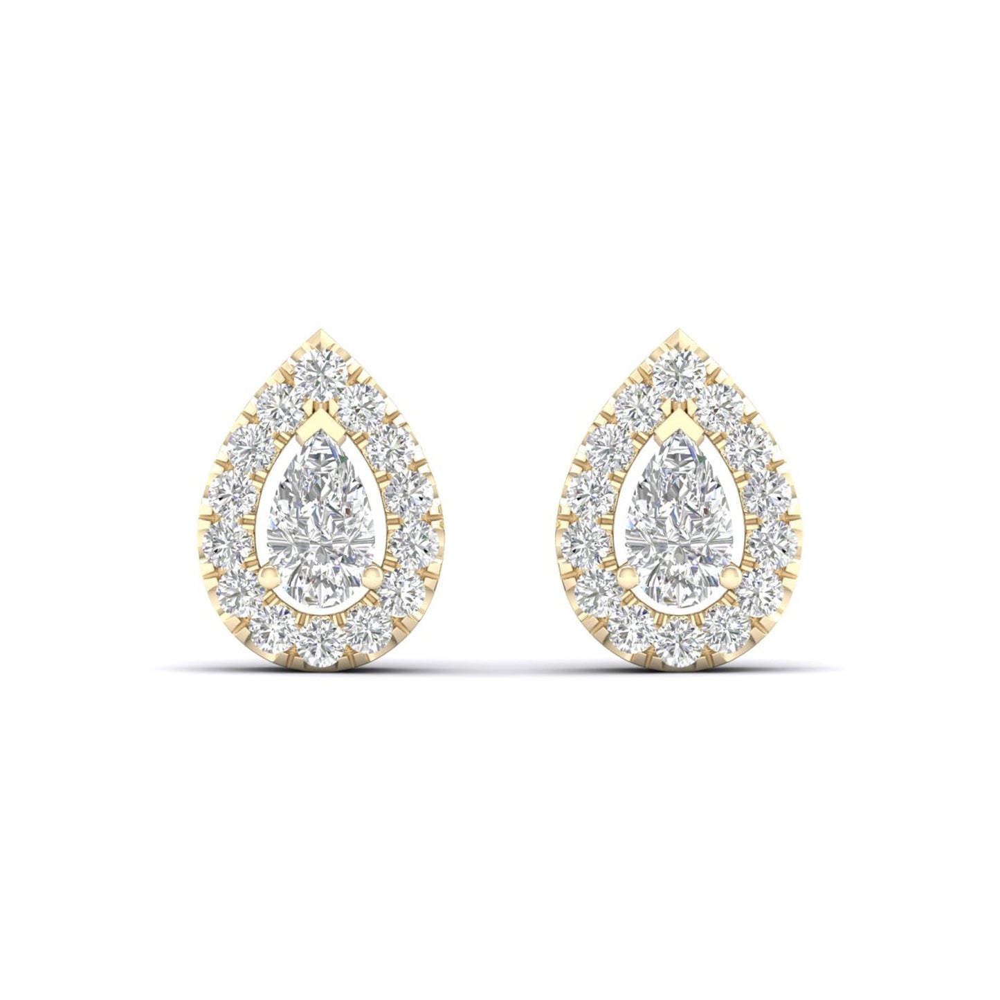 Dewdrop Halo Studs_Product Angle_1/2 Ct. - 1