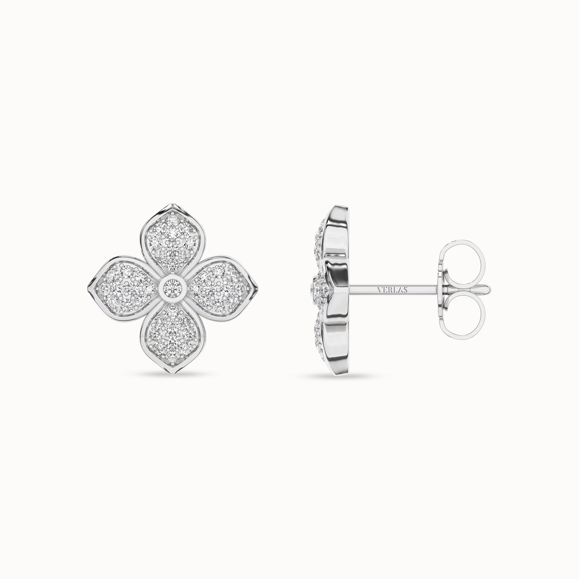 La Fleur Diamond Radiant Studs_Product Angle_1/3Ct. - 1