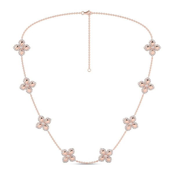 La Fleur Diamond Contour Stationed Necklace_Product Angle_PCP Main Image
