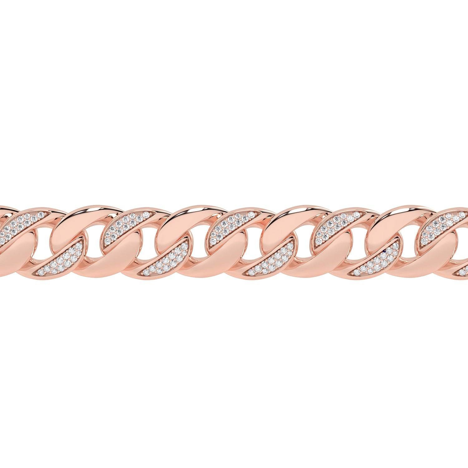 Alternating Diamond Cuban Link Bracelet_Product Angle_1 Ct. - 3