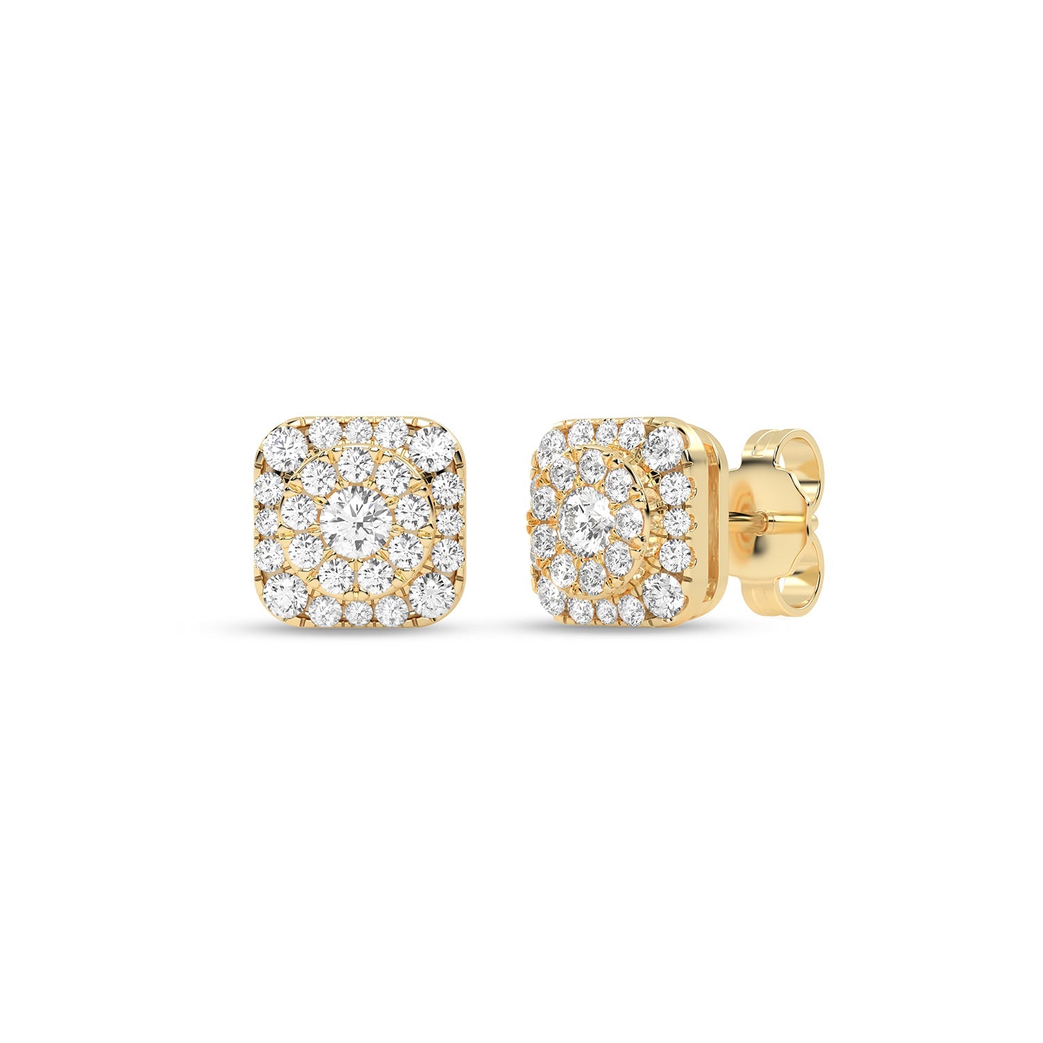 Round-Cushion Halo Studs_Product Angle_1/2 Ct. - 2 