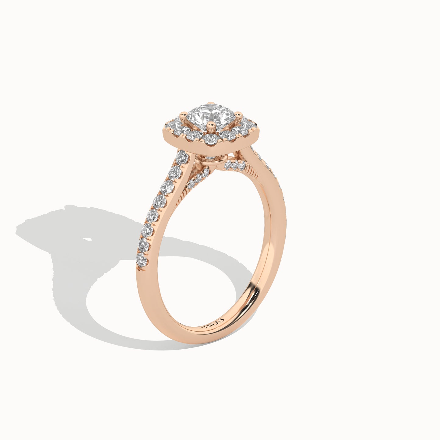 Round-Center Princess Halo Ring_Product Angle_1Ct. - 4