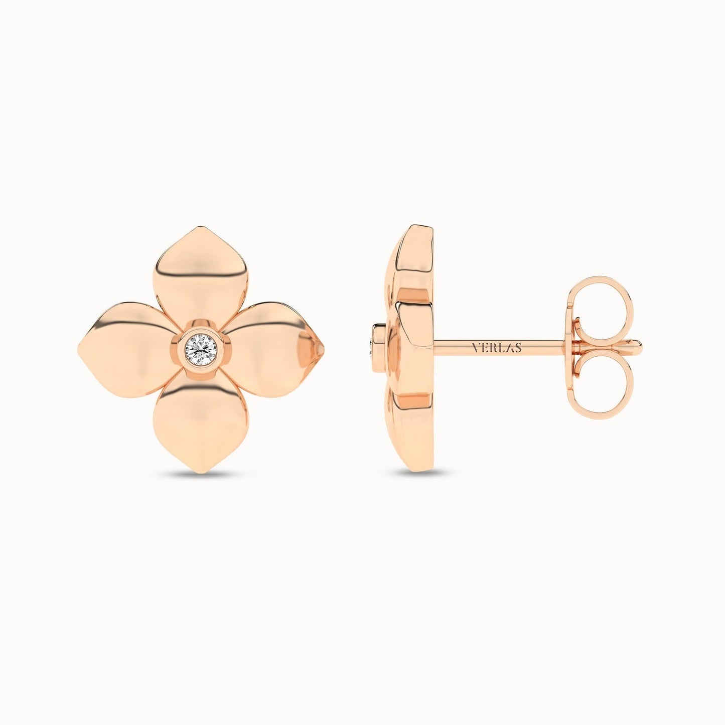 La Fleur Diamond Studs_Product Angle_0.03Ct. - 1