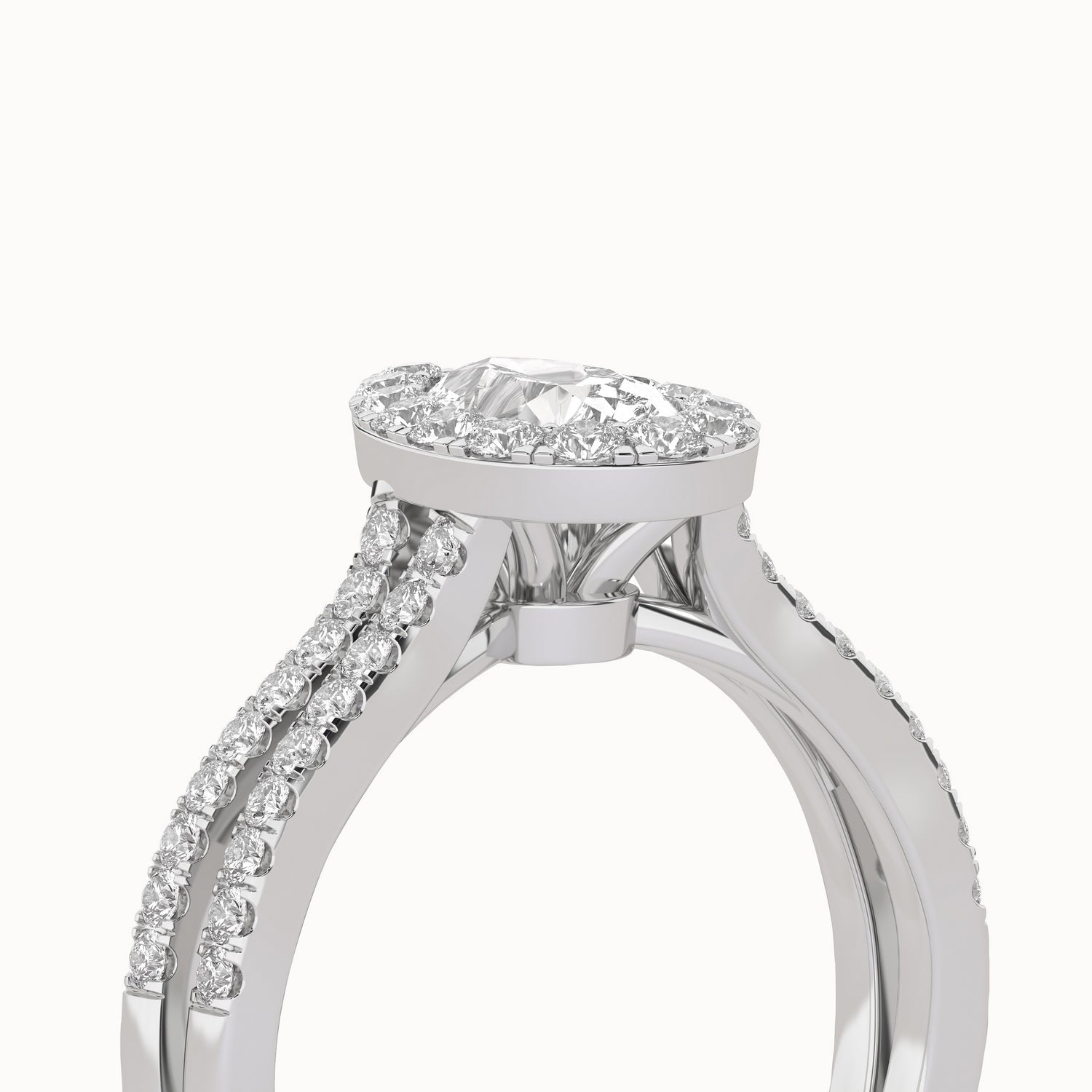 Unified Iconic Dewdrop Halo Ring_Product Angle_1 1/3Ct - 5