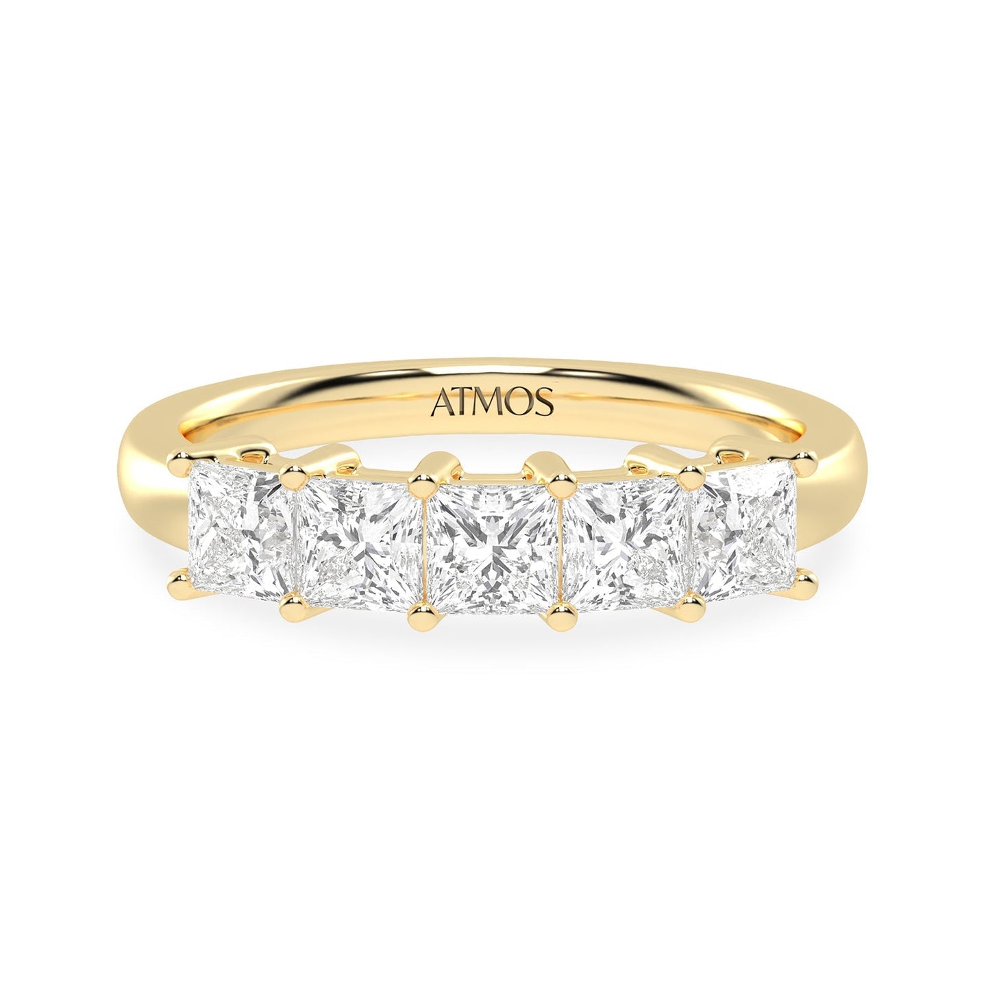 5-Stone Princess Atmos Ring_Product Angle_2 Ct. - 1