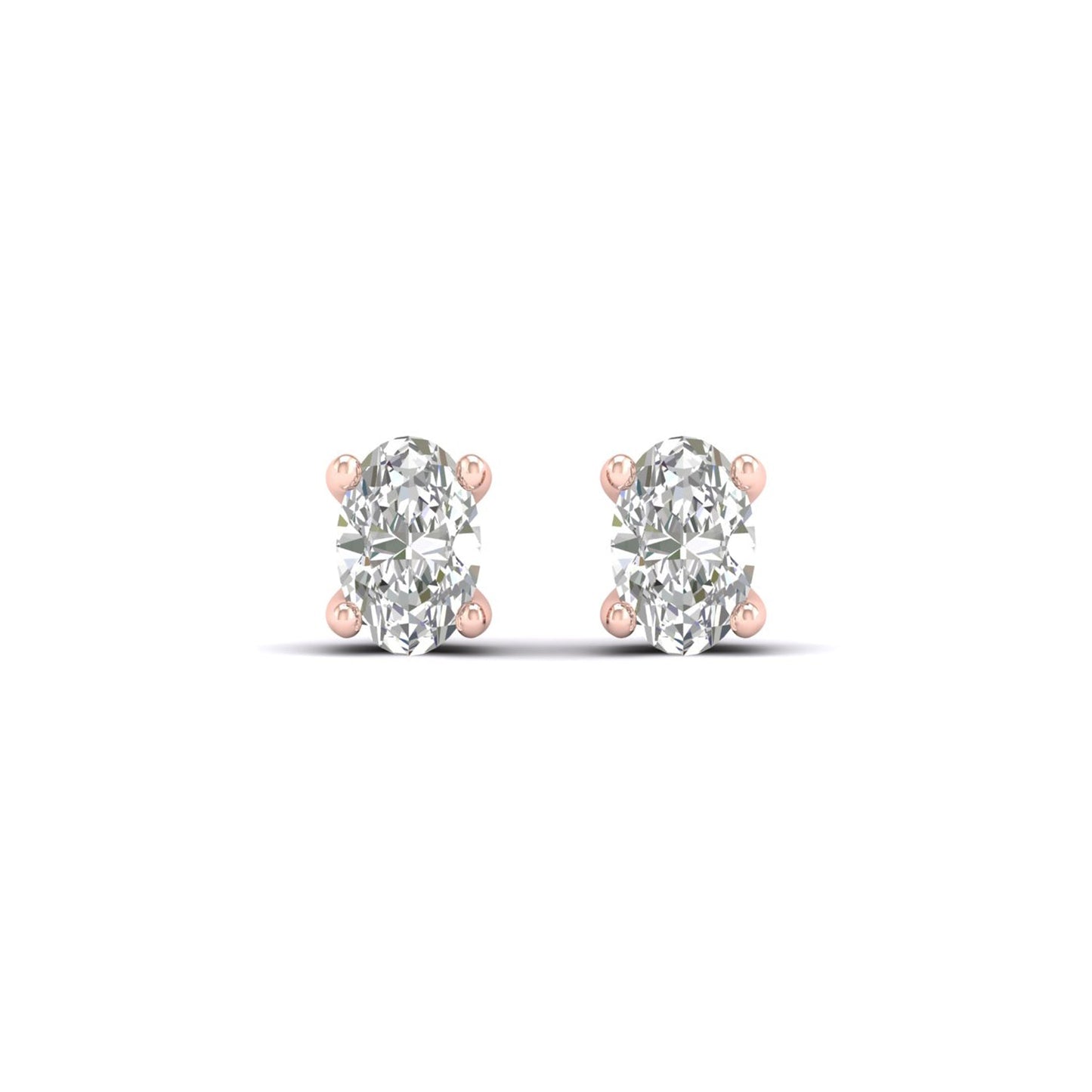 Ellipse Solitaire Studs_Product Angle_1/3 Ct. -  1 