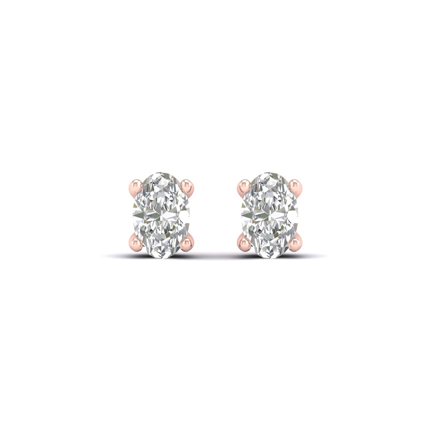 Ellipse Solitaire Studs_Product Angle_1/3 Ct. -  1