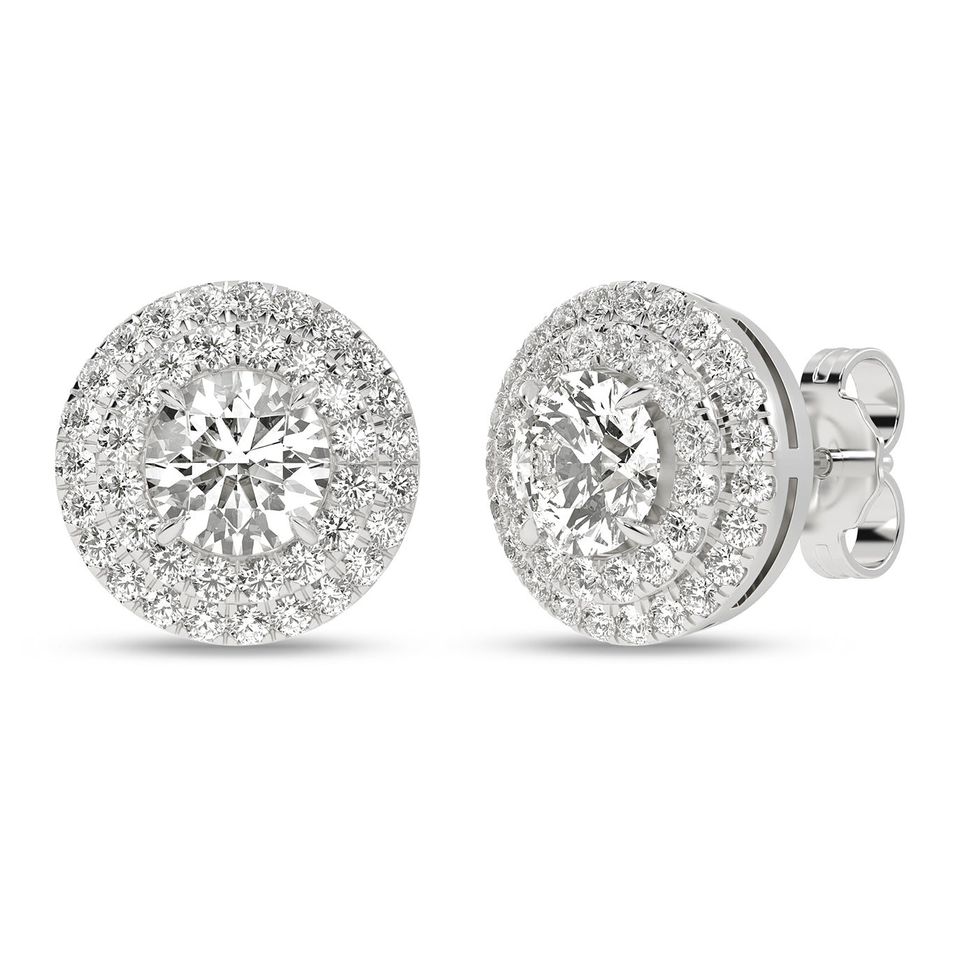Quaint Double Halo Atmos Round Studs_Product angle _2 - 2