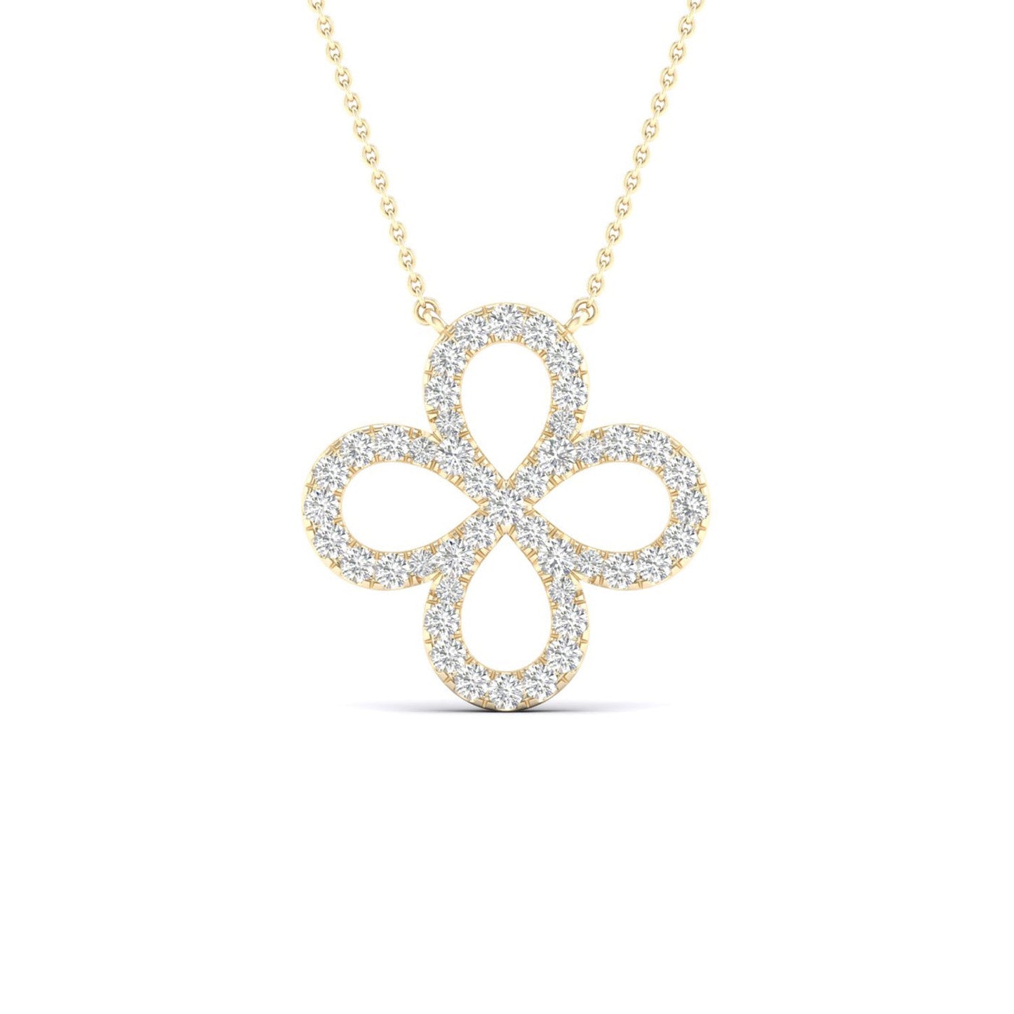 Infinity-Clover Silhouette Necklace_Product Angle_1/4 - 1