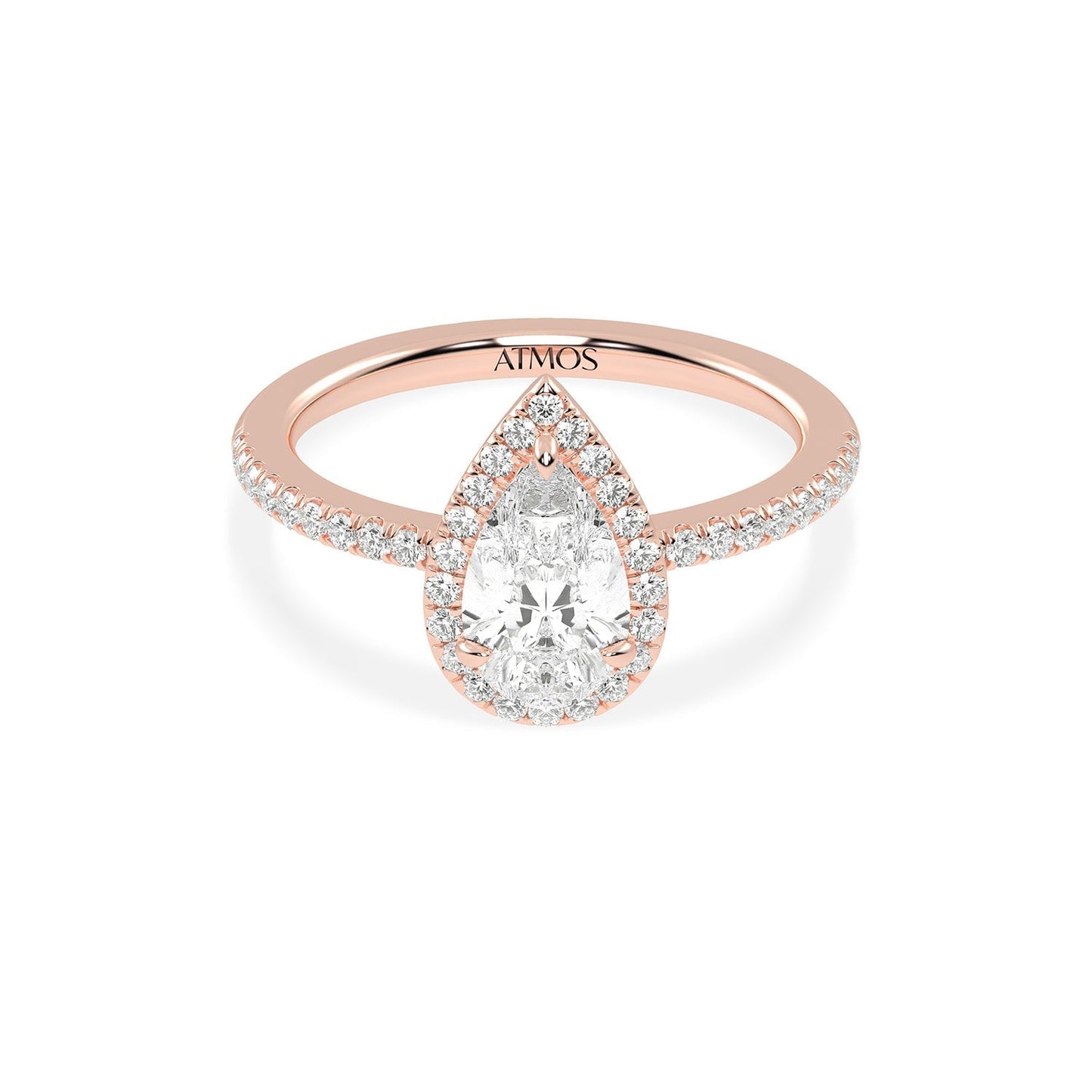 Luxe Dewdrop Halo Ring