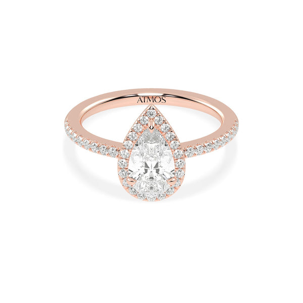 Luxe Dewdrop Halo Ring