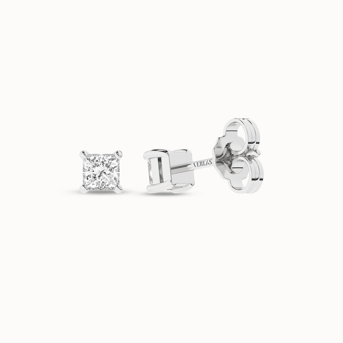 Princess Solitaire Studs_Product Angle_1/3Ct. - 1